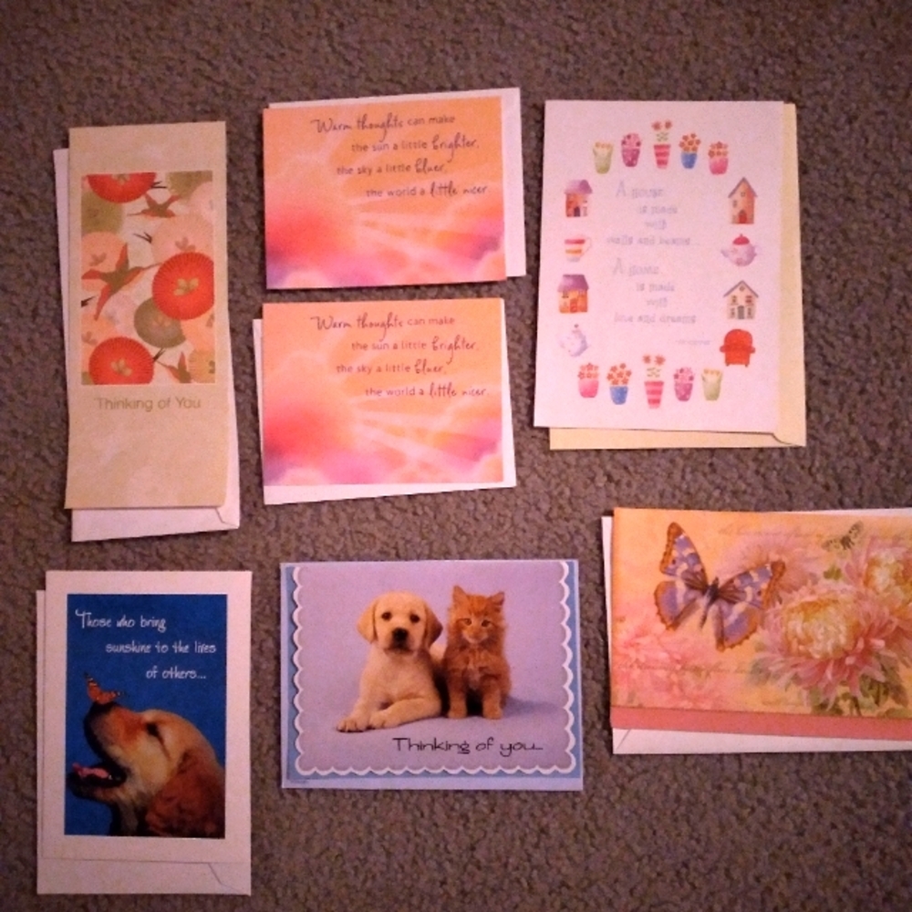 Lot of (7) thinking of you cards
